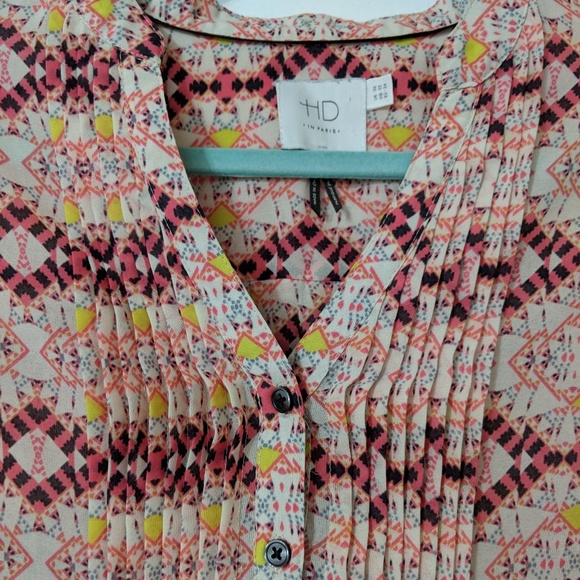 ANTHROPOLOGIE HD in Paris geometric blouse - Picture 4 of 7